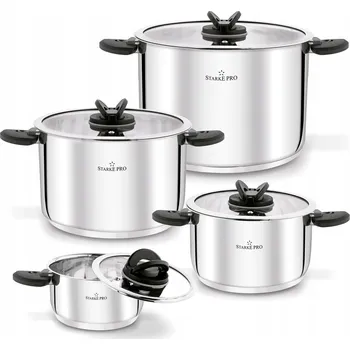Hrnec Sada hrnců Starke Pro Secare nerezová ocel 8 dílů