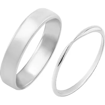 Prsten Platinový snubní prsten se zúženým kroužkem a komfortní pánský Aeneas