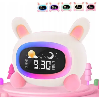 Lampička Inteligentní budík, lampička, noční LED lampa pro děti, děti, králík