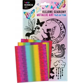 kreativní sada KREATIVNÍ SADA LEPICÍ ŠABLONY METALLIC ART MAGIC KIDEA