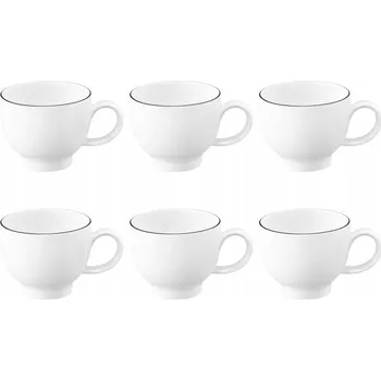 Porcelánový Šálek Seltmann Weiden Lido Black Line 90 ml 6 ks
