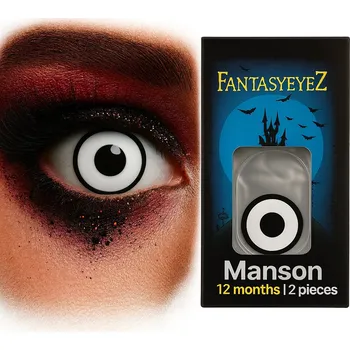 Kontaktní čočky BÍLÉ KOREKČNÍ ČOČKY (DIOPTRIE 0) ROČNÍ PÁR WHITE OUT 12 MĚSÍCŮ