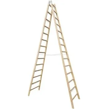 Žebřík JUST dřevěné štafle, 2 x 14, délka 4,4 m