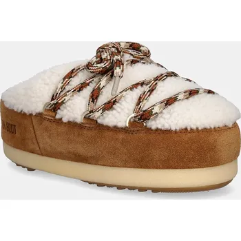 Dámská zimní obuv Semišové sněhule Moon Boot MB EVX MULE SHEARLING hnědá barva, na platformě, 80D1470100 MA03, 41/42, 88X
