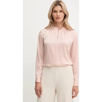 Dámská halenka Hedvábná halenka BOSS Banorah1 dámská, fialová barva, hladká, 50548224 24X, vel. 36