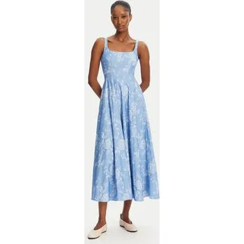 Dámské šaty STAUD Letní šaty Wells R25R2188TJ Modrá Regular Fit 4