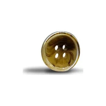 Knoflík Knoflík 15mm, hnědý mramor, lesklý