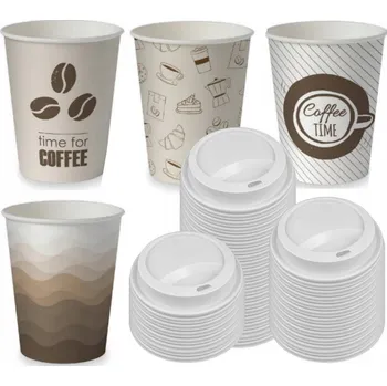 Jednorázové nádobí Papírové kelímky na kávu Coffe Miropak 100 ks, 250 ml