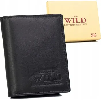 Peněženka Always Wild peněženka z pravé kůže černá - muž