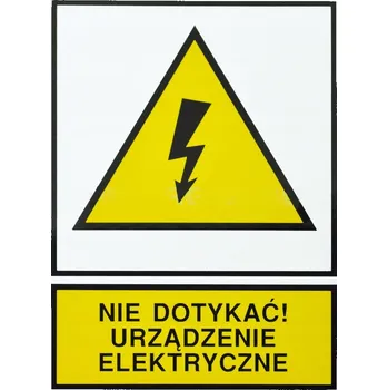 VÝSTRAŽNÁ TABULKA 74 mm x 105 mm PVC SAMOLEPICÍ NEDOTÝKAT SE ERGOM