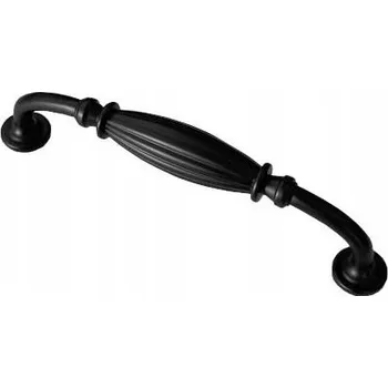 Nábytkové kování Nábytková úchytka UR085 128mm retro ČERNÁ MATNÁ