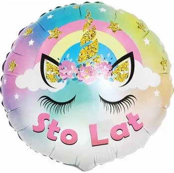 Balónek Fóliový balónek Godan, vícebarevný jednorožec, 18"