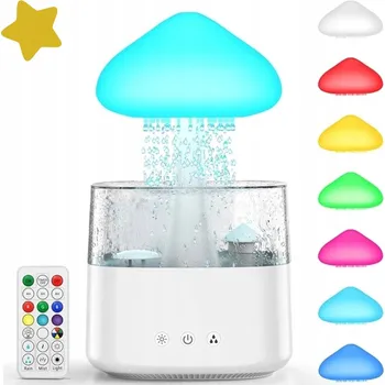 Zvlhčovač vzduchu LED ZVLHČOVAČ VZDUCHU DIFUZÉR , OBLÁČEK OBLAČNÉ KAPKY, AROMATERAPIE