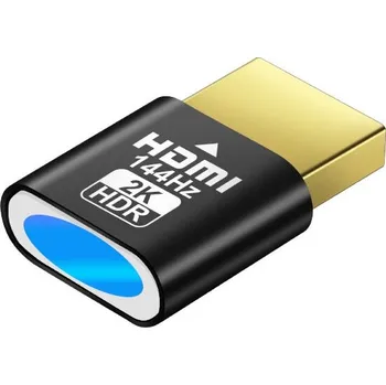 Grafická karta HDMI virtuální displej dummy plug 2.5K/2K/1440p/QHD@144 Hz HDR, EDID emulátor/simulátor