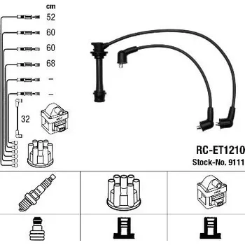 Zapalovací kabel Sada kabelů pro zapalování NGK 9111