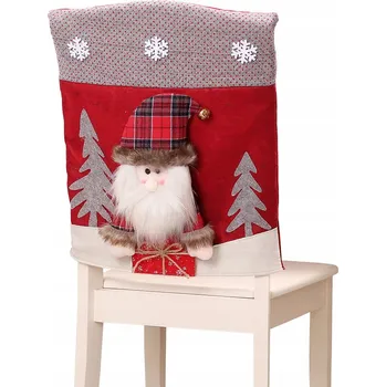 Potah na židli POVLEČENÍ NA ŽIDLI OPĚRADLO STOLIČKA VÁNOČNÍ ŽIDLE Mikuláš