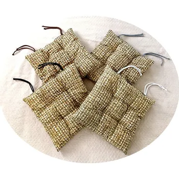 Podsedák Lucido | Ručně šitý prošívaný sedák na židli – bílá šňůrka 397/BIL