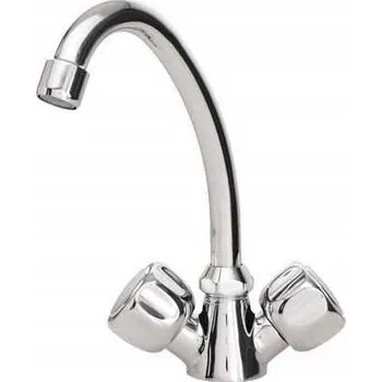 Vodovodní baterie Stojánková umyvadlová baterie DIAMOND Lux stříbrná