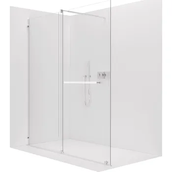 Cerano Sprchová zástěna Medin L/P, 8 mm, chrom, transparentní sklo, 140x195 cm, dvoudílná posuvná, CER-477994