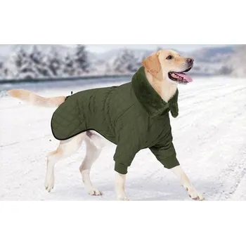 Obleček pro psa Zimní boss - hřejivá voděodolná kombinéza Barva: Tmavá khaki, Délka zad (cm): 60 cm