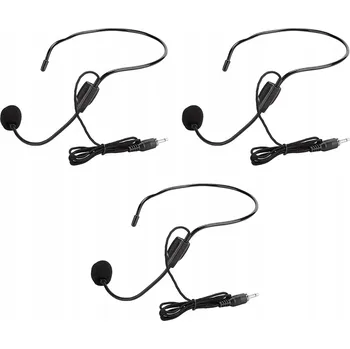 Mikrofon 3 KS ELEKTRETOVÝ HLAVOVÝ MIKROFON PRO PRŮVODCE 3,5MM