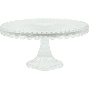 GREEN GATE Skleněný dortový stojan Alice Clear 20 cm