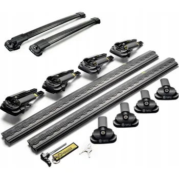 Příčník na automobil Střešní nosič na podélné nosiče pro Opel Vectra Kombi B 1996-2002 černé tyče
