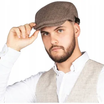 Čepice Pánská Kšiltovka Alessio Stylová Elegantní FLAT CAP Podzim Zima Čepice RETRO