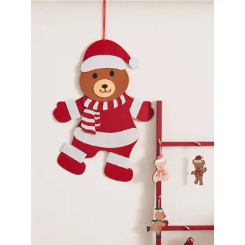 Vánoční dekorace Sinsay - Závěsná vánoční dekorace ve tvaru medvídka - červená - 516GF-33X - 516GF-33X-ONE