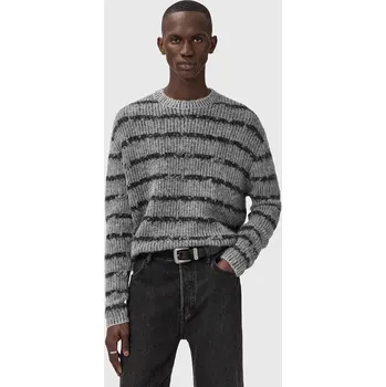 Dámský svetr Svetr s příměsí vlny AllSaints DISSOLVED M003KD šedá 90X, vel. L