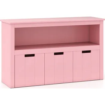 Komoda Regál Costway 33 x 101 x 62 cm růžový