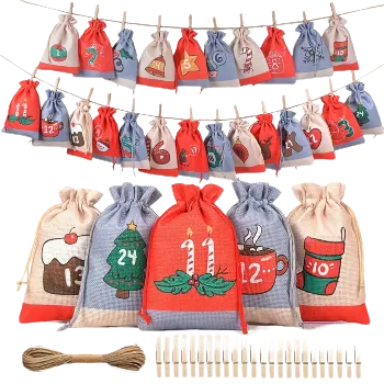 Vánoční dekorace Adventní kalendář - sada 1