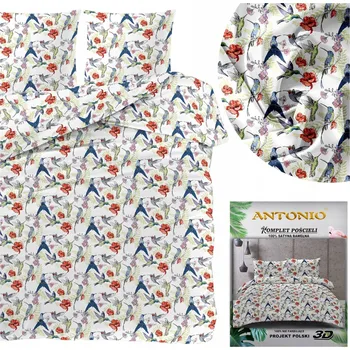 Povlečení Povlečení MARIA Povlaky na polštáře 70x80 Sada 160x200 3 Č. saténová stylová