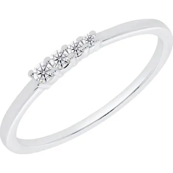 Prsten Minimalistický stříbrný prsten s lab-grown diamanty Arne