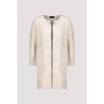 Svetr Monari 9459 béžový háčkovaný dlouhý cardigan Velikost: 38