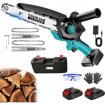 Motorová pila AKU ŘETĚZOVÁ PILA PROŘEZÁVACÍ MINI PILKA 2x AKU + 2x ŘETĚZ