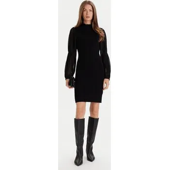 Dámské šaty French Connection Úpletové šaty 71ZBU Černá Slim Fit S