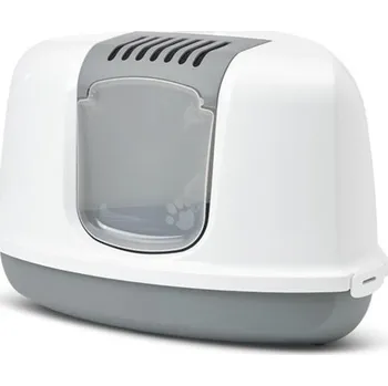 Toaleta pro kočku WC kryté rohové Nestor Corner, šedá Savic 58,5x45,5x40 cm