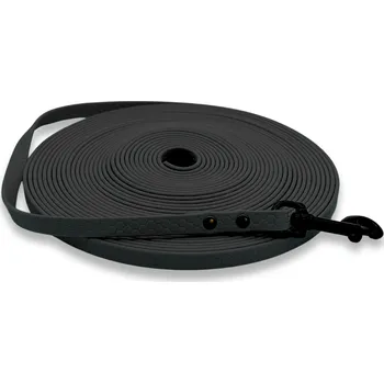 Vodítko pro psa PafDog® lehké voděodolné HEXA stopovací vodítko ploché, 1cm - černá PAF-614