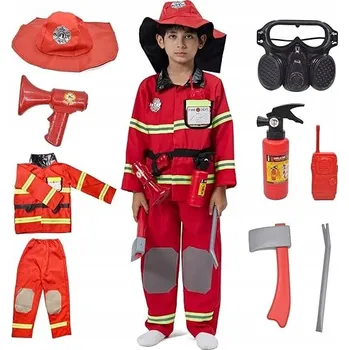 Karnevalový kostým Kostým hasiče pro děti maškarní karnevalový kostým na Halloween