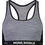 podprsenka MONS ROYALE SIERRA MERINO SPORTS BRA grey heather / black Velikost: L
