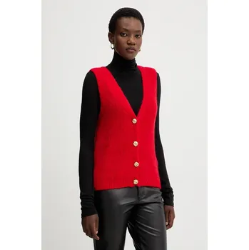 Dámská vesta Vesta s příměsí vlny Morgan MROUGE červená 33X, vel. L