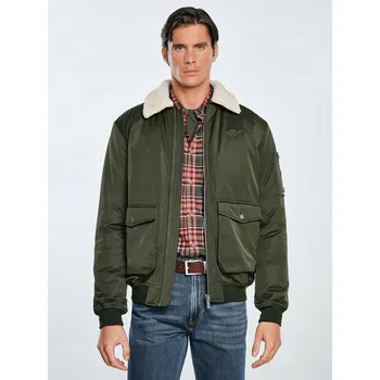 Pánský bomber BIG STAR Pánská bunda bomber s kožíškem khaki Getnew 303 4XL