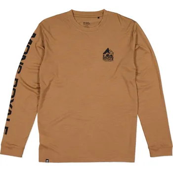 Pánské tričko triko MONS ROYALE ICON MERINO CLASSIC LONG SLEEVE toffee Velikost: XL