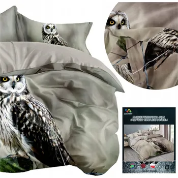 Povlečení Povlečení 160x200 3dílná sada povlaky 70x80 mikrovlákno 3D Andreas sova