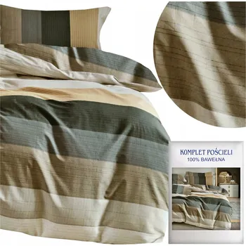 Povlečení Povlečení 160x200 3dílné Bavlněný satén Aida Sada 2x Povlak na polštář