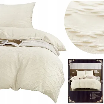 Povlečení Povlečení 200x220 Sada 4 dílná z Kůry Žakárová Jednobarevná Ignazio 05