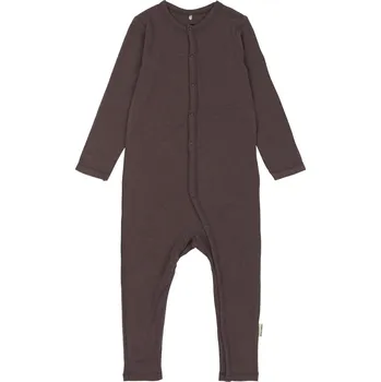 Kojenecká kombinéza Mikk-line dětský overal z vlny a bambusu 6004 - Sparrow Velikost: 68 MERINO VLNA, BAMBUS