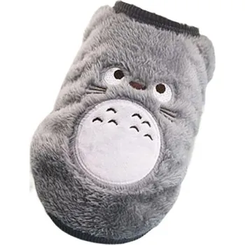 Obleček pro psa Zimní obleček pro psa velikost L 3.5–4.5 kg 45 cm hrudník 35 cm záda Šedý teplý overal s oušky ve vzhledu myšky Pohodlné zimní oblečení pro psy