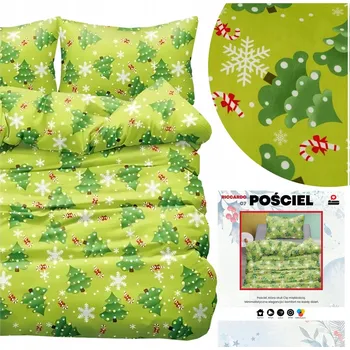 Povlečení Povlečení VÁNOČNÍ 220x200 3dílné FLANELOVÉ měkké Riccardo stromečky